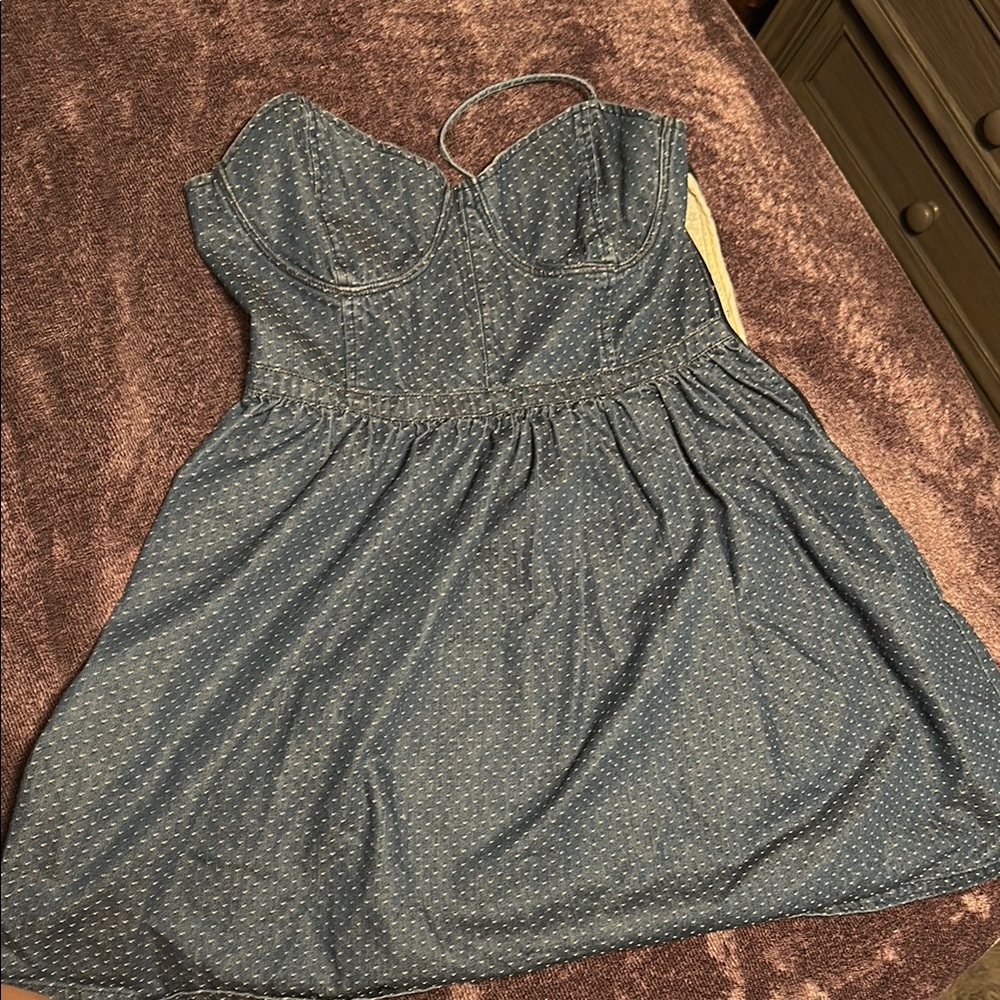 Free People Denim A-line Dress